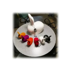 Qeeboo Home Accessories-- Rabbit XS Bookend Velvet Finish - Violet - by Stefano Giovannoni - Furniture - Home - Avvenice