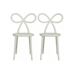 Qeeboo Furnishings-- Ribbon Chair Set of 2 Pieces - White - Chair by Nika Zupanc - Furnishing - Home - Avvenice