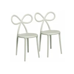 Qeeboo Furnishings-- Ribbon Chair Set of 2 Pieces - White - Chair by Nika Zupanc - Furnishing - Home - Avvenice