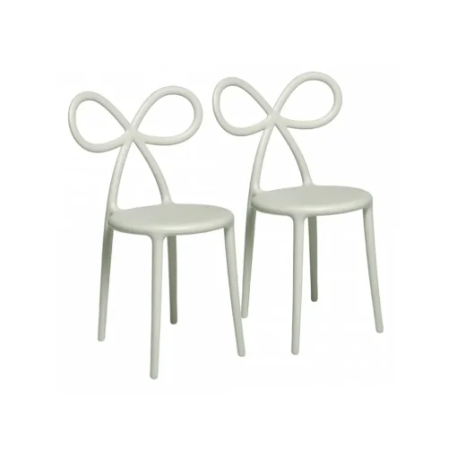 Qeeboo Furnishings-- Ribbon Chair Set of 2 Pieces - White - Chair by Nika Zupanc - Furnishing - Home - Avvenice
