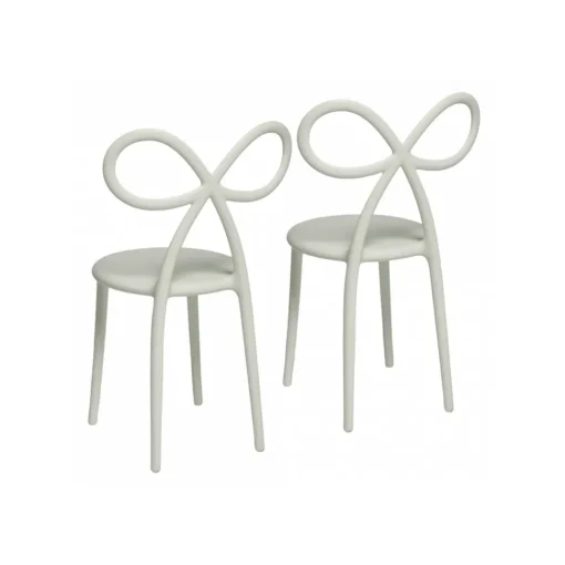 Qeeboo Furnishings-- Ribbon Chair Set of 2 Pieces - White - Chair by Nika Zupanc - Furnishing - Home - Avvenice
