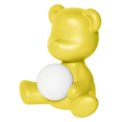 Qeeboo Lighting & Lamps-- Teddy Girl Rechargeable Lamp - Yellow - Table Standing Lamp by Stefano Giovannoni - Lighting - Home - Avvenice