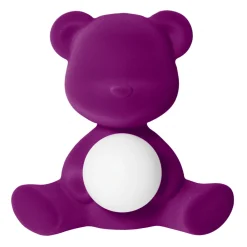 Qeeboo Lighting & Lamps-- Teddy Girl Rechargeable Lamp Velvet Finish - Violet - Standing Lamp by Stefano Giovannoni - Lighting - Home - Avvenice