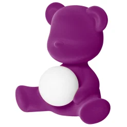 Qeeboo Lighting & Lamps-- Teddy Girl Rechargeable Lamp Velvet Finish - Violet - Standing Lamp by Stefano Giovannoni - Lighting - Home - Avvenice