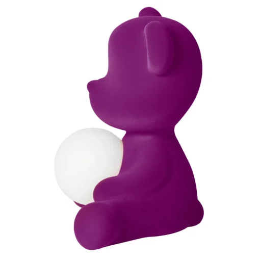 Qeeboo Lighting & Lamps-- Teddy Girl Rechargeable Lamp Velvet Finish - Violet - Standing Lamp by Stefano Giovannoni - Lighting - Home - Avvenice