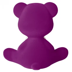 Qeeboo Lighting & Lamps-- Teddy Girl Rechargeable Lamp Velvet Finish - Violet - Standing Lamp by Stefano Giovannoni - Lighting - Home - Avvenice