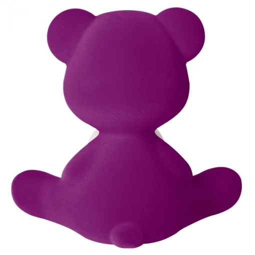 Qeeboo Lighting & Lamps-- Teddy Girl Rechargeable Lamp Velvet Finish - Violet - Standing Lamp by Stefano Giovannoni - Lighting - Home - Avvenice