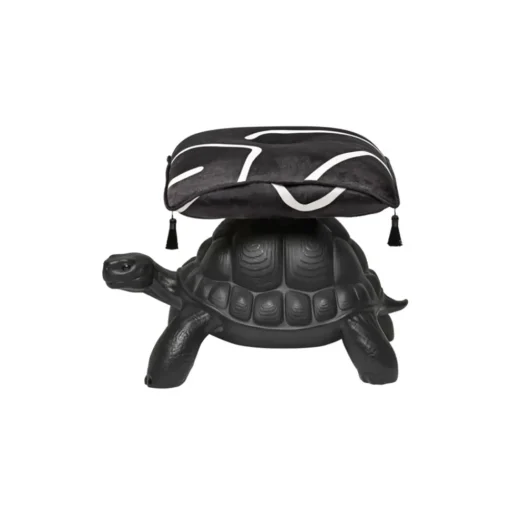 Qeeboo Furnishings-- Turtle Carry Pouf - Black - Pouf by Marcantonio - Furnishing - Home - Avvenice