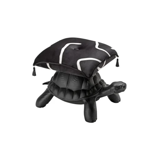 Qeeboo Furnishings-- Turtle Carry Pouf - Black - Pouf by Marcantonio - Furnishing - Home - Avvenice