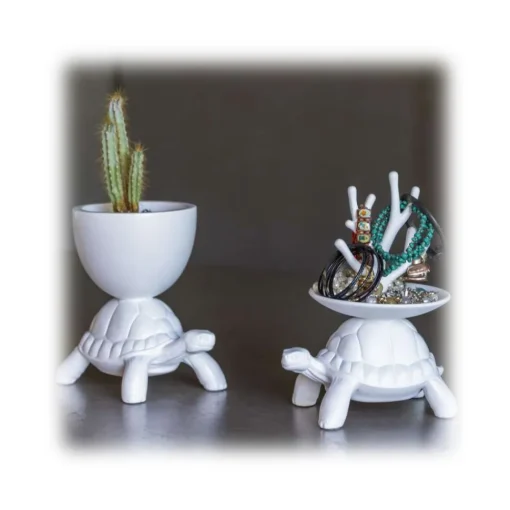 Qeeboo Home Accessories-- Turtle Carry XS Jewelry Tree - White - Jewelry Tree by Marcantonio - Furnishing - Home - Avvenice