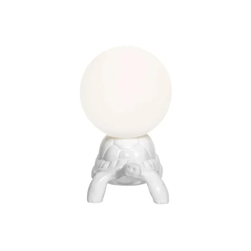 Qeeboo Lighting & Lamps-- Turtle Carry XS Lamp - White - Lamp by Marcantonio - Lighting - Home - Avvenice