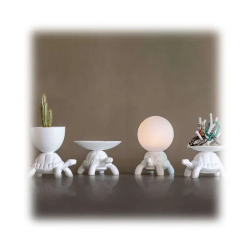 Qeeboo Lighting & Lamps-- Turtle Carry XS Lamp - White - Lamp by Marcantonio - Lighting - Home - Avvenice