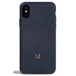 Revested Milano Case-- Bird's Eye - Blu di Prussia - iPhone XS Max Case - Apple - Artisan Wool Cover - Avvenice