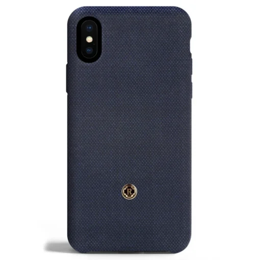 Revested Milano Case-- Bird's Eye - Blu di Prussia - iPhone XS Max Case - Apple - Artisan Wool Cover - Avvenice