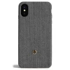 Revested Milano Case-- Herringbone - Oyster Grey - iPhone X / XS Case - Apple - Artisan Wool Cover - Avvenice