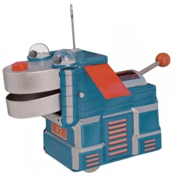 Saint John Games-- V2 Space Dog - Collectible Retro Wind Up Tin Toy - Metallic Blue - Tin Toys - Avvenice