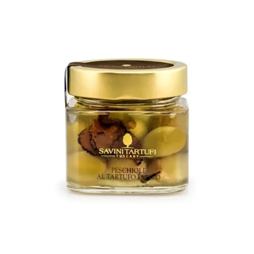 Savini Tartufi Preserved Foods|Truffles-- Peschiole with Summer Truffle - Collection Line - Truffle Excellence - 212 g - Avvenice