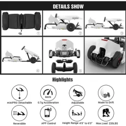 Segway Drones & Hoverboard-- Ninebot by - GoKart Kit with MiniPro - Hoverboard - Self-Balanced Robot - Electric Wheels - Avvenice