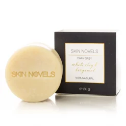 Skin Novels Natural Cosmetics-- Dark Grey - Natural Soap with Bergamot and White Clay - 100 % Natural Handmade Soap - Avvenice