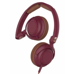 Skullcandy Audio-- Grind - Maroon / Brown - On-Ear Headphones with Microphone - Avvenice