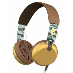 Skullcandy Audio-- Grind - Scout Camo / Gold - On-Ear Headphones with Microphone - Avvenice