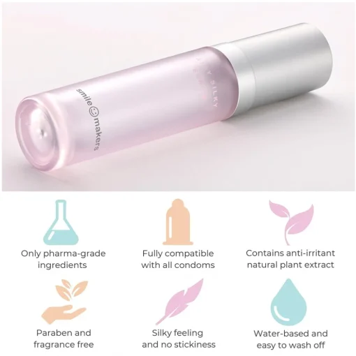 Smile Makers Natural Cosmetics-- Stay Silky Serum - Natural Feel Lubricant For External Stimulation - Top Rated Vibrators - Sex Toy - Avvenice