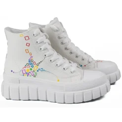 Snob Sneakers Shoes-- Classy Yet Trendy By Veronica Moon - Sneakers - White Leather- Handmade in Italy - Luxury Exclusive Collection - Avvenice