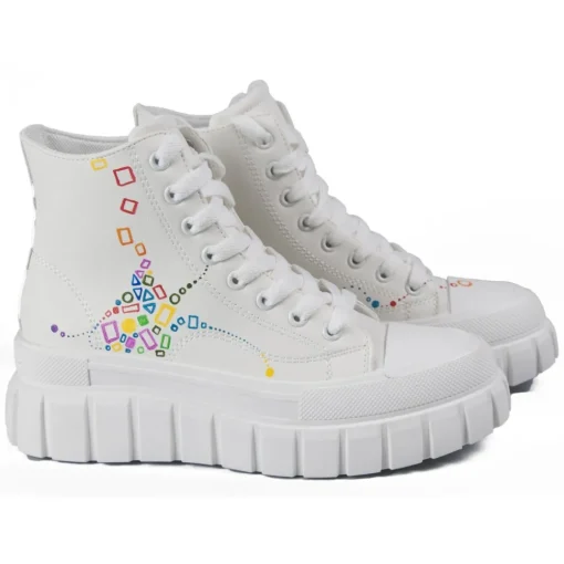 Snob Sneakers Shoes-- Classy Yet Trendy By Veronica Moon - Sneakers - White Leather- Handmade in Italy - Luxury Exclusive Collection - Avvenice