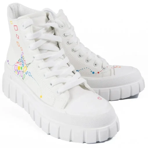 Snob Sneakers Shoes-- Classy Yet Trendy By Veronica Moon - Sneakers - White Leather- Handmade in Italy - Luxury Exclusive Collection - Avvenice