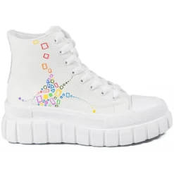 Snob Sneakers Shoes-- Classy Yet Trendy By Veronica Moon - Sneakers - White Leather- Handmade in Italy - Luxury Exclusive Collection - Avvenice