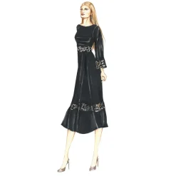Sofia Provera Dresses-- Ossidiana - Dress - Luxury Exclusive Collection - Haute Couture Made in Italy - Luxury High Quality Dress - Avvenice
