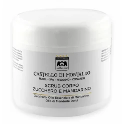 Castello di Montaldo Natural Cosmetics-Spa Suite with Bubbles - Sugar and Mandarin Body Scrub - Professional Cosmetics - Avvenice