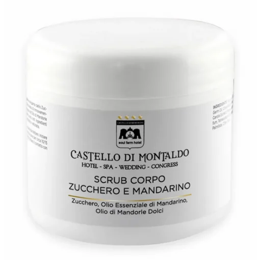 Castello di Montaldo Natural Cosmetics-Spa Suite with Bubbles - Sugar and Mandarin Body Scrub - Professional Cosmetics - Avvenice