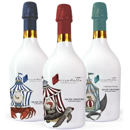 StraItalian WineMakers Wines-- 3 x Bocciamatta - Prosecco Valdobbiadene - Aquatic Creatures - D.O.C. - Veneto - Wines - Prosecco - Avvenice