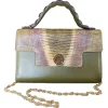 Su\u00e8i Bags-Suèi - Bag of Medium Size of Python, Lizard & Crocodile Leather - Green Water - Handmade in Italy - Luxury Exclusive Collection - Avvenice