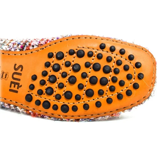 Su\u00e8i Shoes-Suèi - Ballerina Multicolor with Car Shoes Sole - Handmade in Italy - Luxury Exclusive Collection - Avvenice