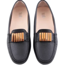 Su\u00e8i Shoes-Suèi - Black Moccasins With Bullets -  Handmade in Italy - Luxury Exclusive Collection - Avvenice