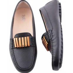 Su\u00e8i Shoes-Suèi - Black Moccasins With Bullets -  Handmade in Italy - Luxury Exclusive Collection - Avvenice