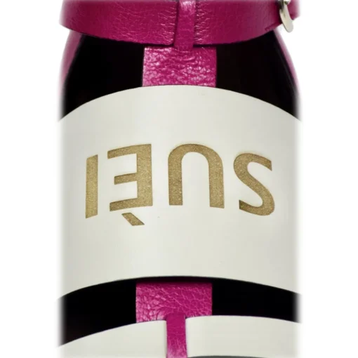 Su\u00e8i Shoes-Suèi - Fuxia Sandals with Logo - White - Fuxia - Handmade in Italy - Luxury Exclusive Collection - Avvenice