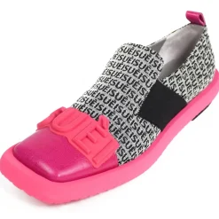 Su\u00e8i Shoes-Suèi - Loafers of Bi-Color Jasquard with Fuxia Tou - Handmade in Italy - Luxury Exclusive Collection - Avvenice