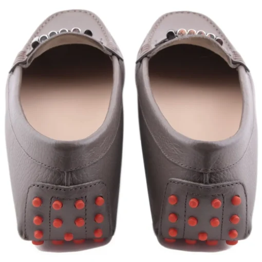 Su\u00e8i Shoes-Suèi - Moccasins Colour Etain with Bullets -  Handmade in Italy - Luxury Exclusive Collection - Avvenice