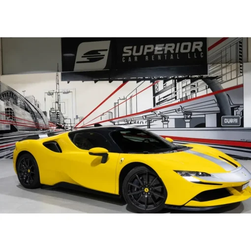 Superior Car Rental Supercar-- Ferrari SF90 Stradale - Yellow - Exclusive Luxury Rent - Avvenice