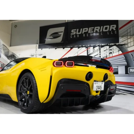 Superior Car Rental Supercar-- Ferrari SF90 Stradale - Yellow - Exclusive Luxury Rent - Avvenice