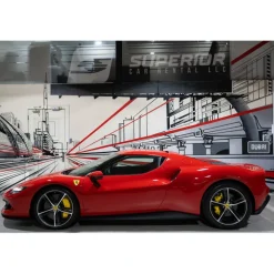 Superior Car Rental Supercar-- Ferrari 296 GTB - Red - Exclusive Luxury Rent - Avvenice