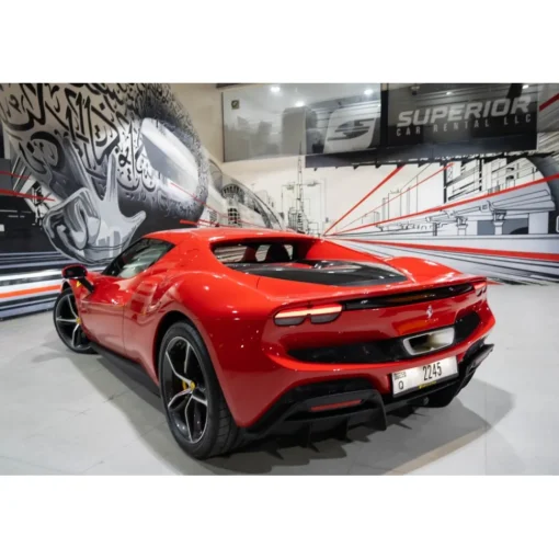 Superior Car Rental Supercar-- Ferrari 296 GTB - Red - Exclusive Luxury Rent - Avvenice