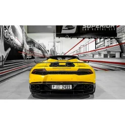 Superior Car Rental Supercar-- Lamborghini Huracan Spider - Yellow - Exclusive Luxury Rent - Avvenice
