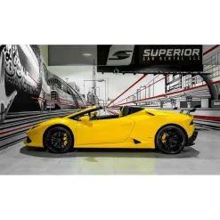 Superior Car Rental Supercar-- Lamborghini Huracan Spider - Yellow - Exclusive Luxury Rent - Avvenice