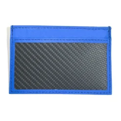TecknoMonster Bags & Trolley|Wallets-- Cardcase - Blue - Aeronautical and Leather Carbon Fiber Credit Card Case - Black Carpet Collection - Avvenice