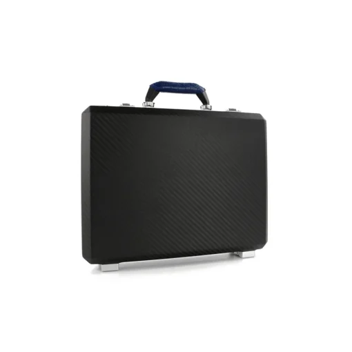 TecknoMonster Bags & Trolley|Bags-- Cavok Opaque - Business Case - Briefcase in Opaque Carbon Fiber and Leather Crocodile - Blue - Luxury Collection - Avvenice
