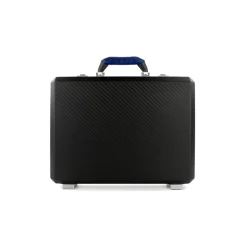 TecknoMonster Bags & Trolley|Bags-- Cavok Opaque - Business Case - Briefcase in Opaque Carbon Fiber and Leather Crocodile - Blue - Luxury Collection - Avvenice